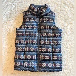 Old Navy Winter Holiday Puffer Vest Sz 8